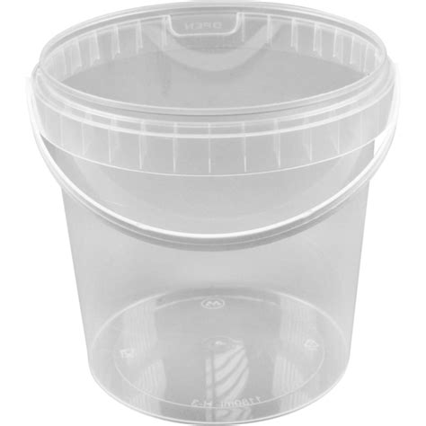 Container Pp 1180ml Ø133mm With Bracket With Lid Transparent