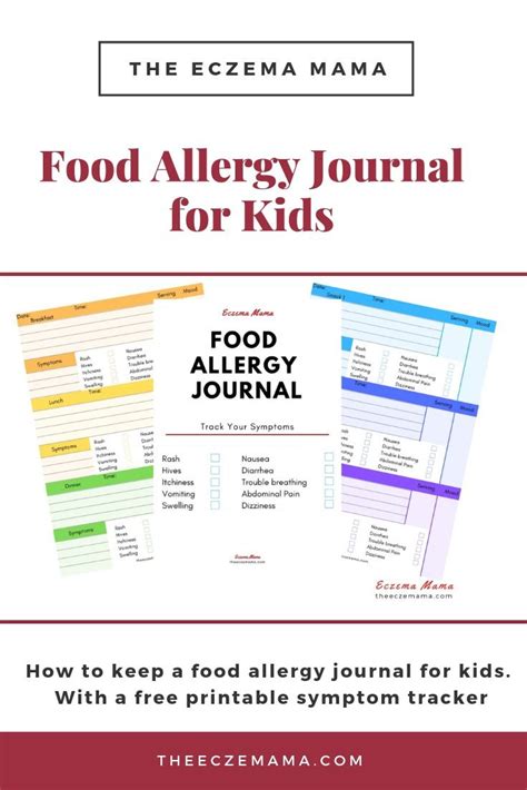 How To Keep A Food Allergy Journal For Kids Food Allergies Kids Food