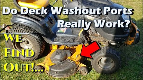 Mower Deck Cleaning Do Deck Washout Ports Really Work Lawn Tractor
