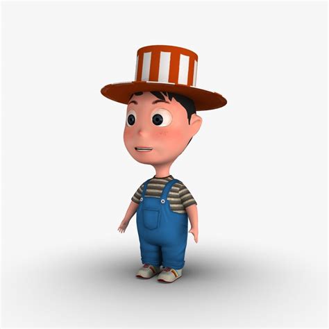 Boy Cartoon Hat 3d Dxf