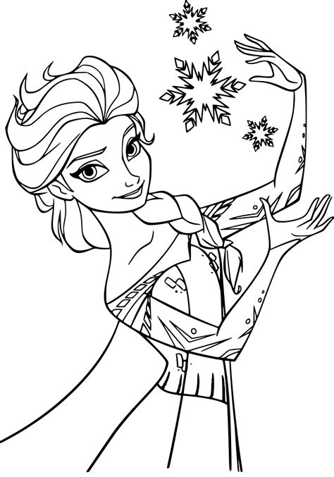 Coloriage Princesse Elsa à Imprimer Gratuit