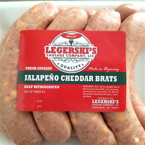 Jalapeño Cheddar Brats Legerski Sausage Co Llc