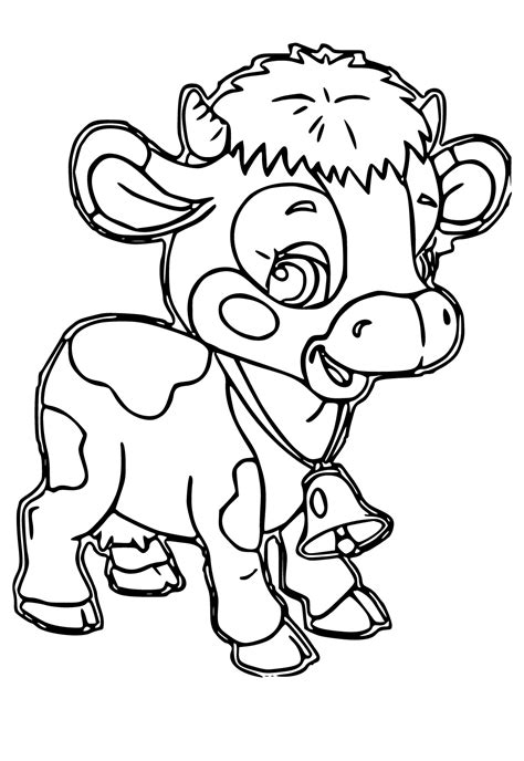 Free Printable Farm Animal Cow Coloring Page For Adults And Kids