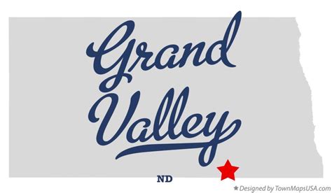 Map Of Grand Valley Nd North Dakota