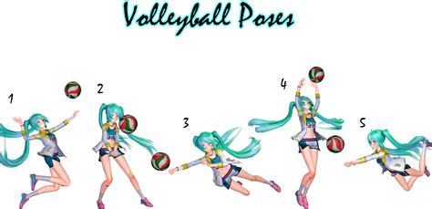 Manages to encapsulate teamwork, friendship, and competition. MMD Download {Volleyball Poses} by Devikl on DeviantArt