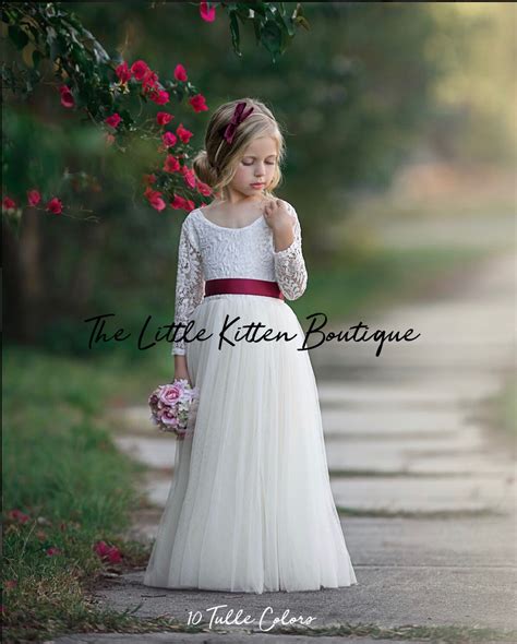 Lace And Tulle Flower Girl Dress Nwt The Best Selection Of