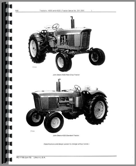 John Deere 4020 Tractor Parts Manual