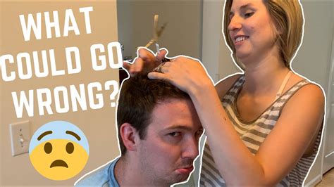 Wife Cuts Husbands Hair For First Time Youtube