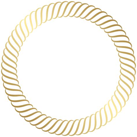 Gold Clip Art Round Gold Border Png Clip Art Image Png Download