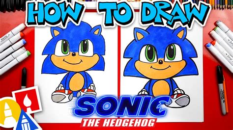 How To Draw Sonic From Sonic The Hedgehog Movie Art For Kids Hub