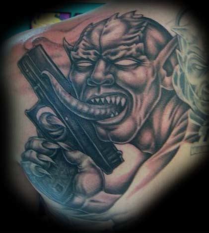 Getting angel wings tattooed on 6. Glock Tattoos
