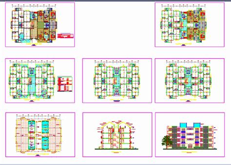 Edificio Multifamiliar En Autocad Descargar Cad Mb Bibliocad