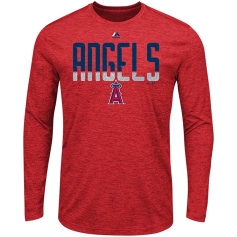 Mens Los Angeles Angels Majestic Red Unstoppable Force Long Sleeve