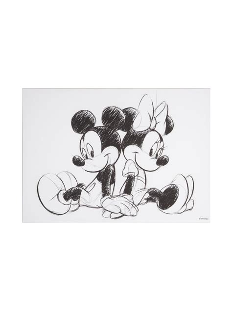 Buy Your Disney Frozen Retro Mickey And Minnie Sketch Canvas Online Now