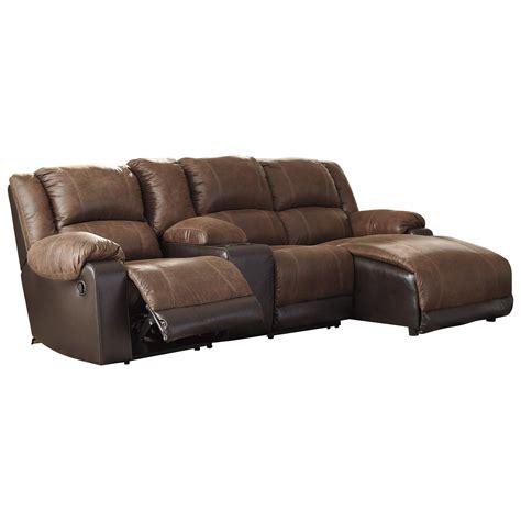 Ashley furniture is usually known for its traditional furniture style. Signature Design by Ashley Nantahala Reclining Chaise Sofa ...