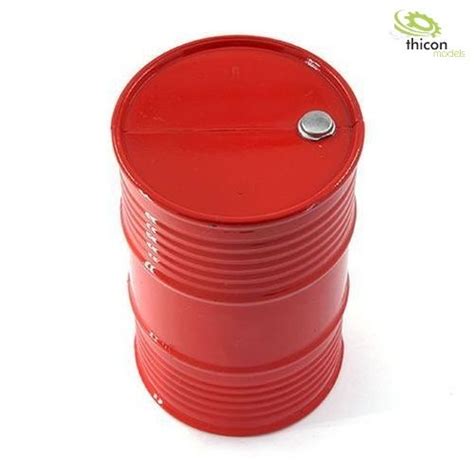 Authentic Red Gasoline Barrel Made Of Plastic In Scale 110 Thicon Models