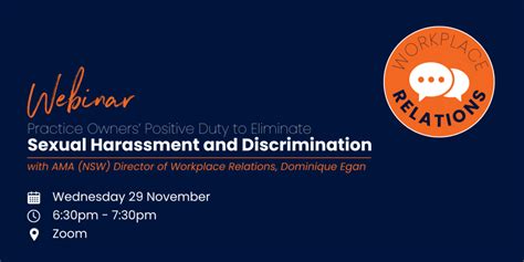 Webinar Practice Owners Positive Duty To Eliminate Sexual Harassment And Discrimination