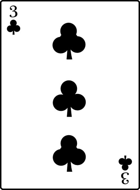 3 Of Clubs Clip Art At Vector Clip Art Online Royalty Free