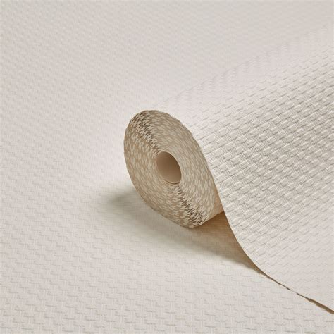Graham And Brown Superfresco White Weave Textured Paintable Wallpaper