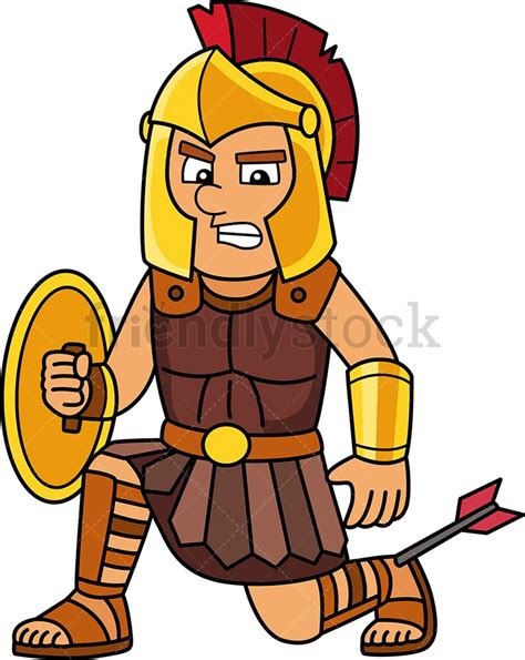 Achilles Heel Cartoon Clipart Vector Friendlystock