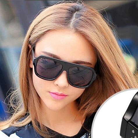 Vazrobe Thick Retro Sunglasses Women Brand Designer Flat Top Sun Glasses Mens Woman Oversized