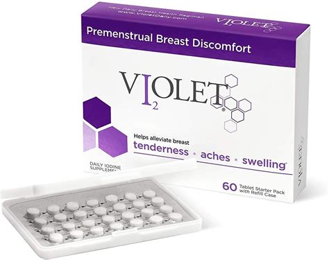 Violet Iodine Supplement For Premenstrual Breast Discomfort