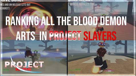 RANKING ALL BLOOD DEMONS ARTS [Project Slayers] - YouTube