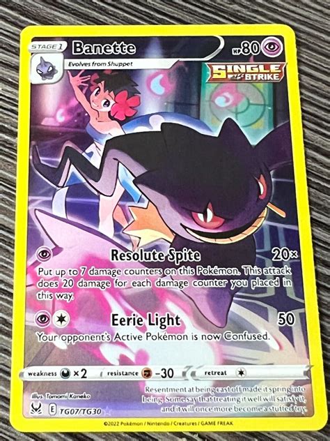 Pokemon Swsh Lost Origin Banette Tg07tg30 Character Rare Ebay