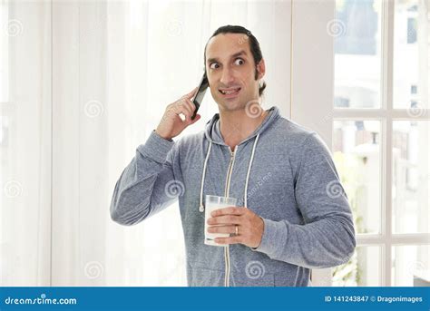 Man Cringing Face When Calling On Phone Stock Image Image Of Cringing