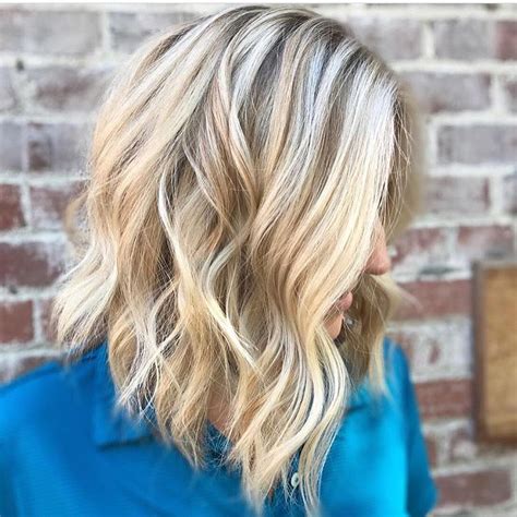 10 Wavy Lob Hair Styles Color And Styling Trends Right Now