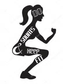Do Squats And Keep Fit Fitness Slogan Squat Emblem Fitness