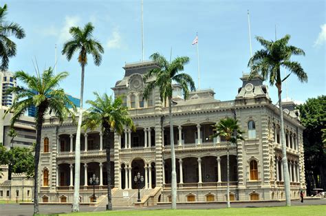 ʻiolani Palace In The Capitol District Of Downtown Honolulu In The Us