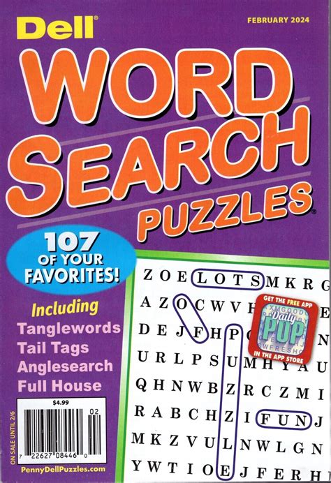 Dell Word Search Puzzles February 2024 Cheap Puzzle Books