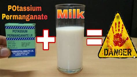 Milk Vs Chemical Potassium Permanganate Top Awesome Experiment Youtube