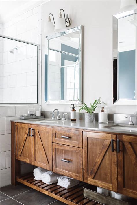 But there are many options to consider when choosing plus, open shelves can be a very attractive look, because it gives a vanity a lighter appearance. 35 Best Rustic Bathroom Vanity Ideas and Designs for 2020