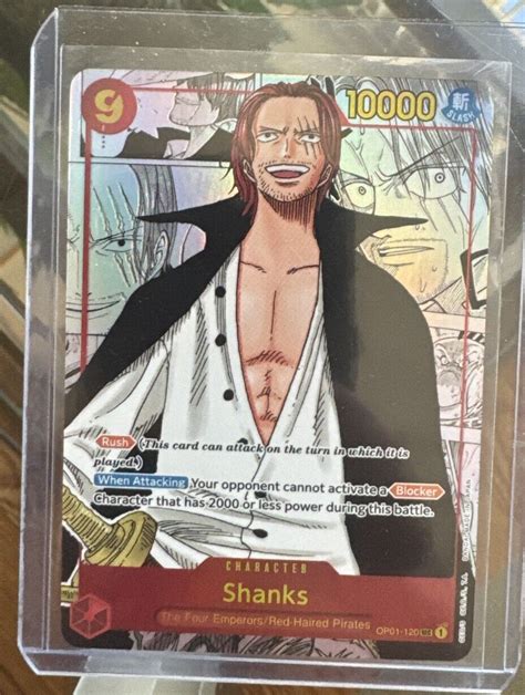 Shanks Manga Alt Art Secret Rare One Piece Card TCG Mint English EBay