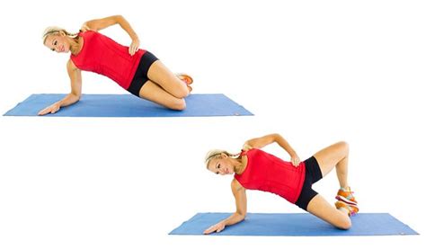 Modified Side Plank With Clam Lower Ab Workout For Women Effective