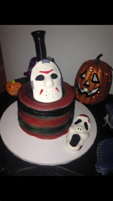 Horror Cake Freddy Jason And Scream Horror Cake Cake Desserts