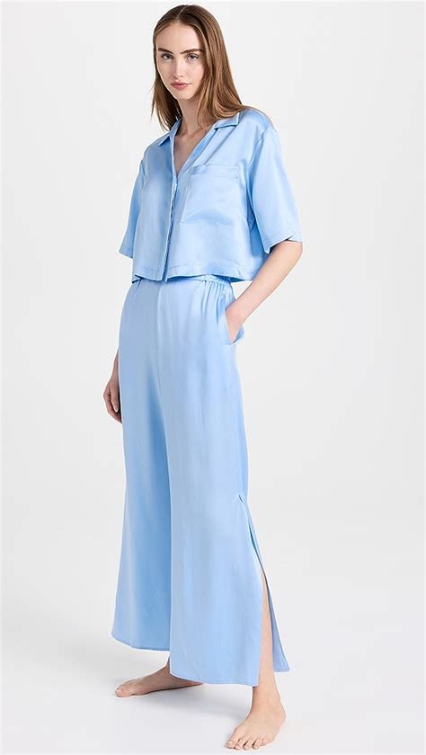 Lunya Washable Silk Pajama Set With High Rise Pants Shopbop