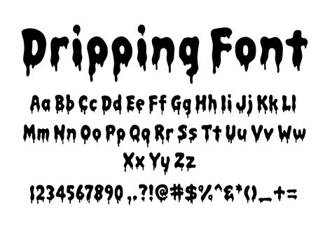 Dripping Alphabet Svg Drip Letters Svg Drip Font Svg Dripping Font Svg
