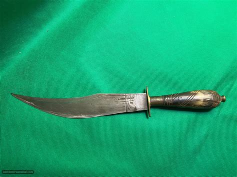 Antique Mexican Scorpion Tailed Bowie Knife Signed