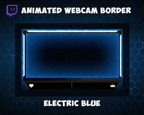 Animated Blue Electric Webcam Border Obs Streaming Extension Pack Etsy