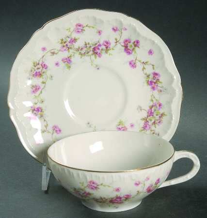 Francine Flat Cup Saucer Set By Haviland Replacements Ltd