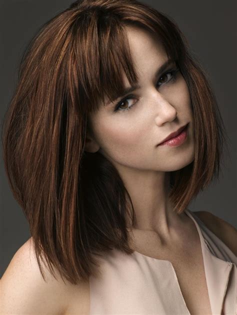 Trendy Ideas For Medium Hairstyles With Bangs PoP Haircuts