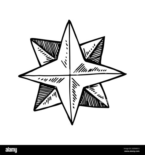 Hand Drawn Star Vector Illustration In Sketch Style Stock Vector Image