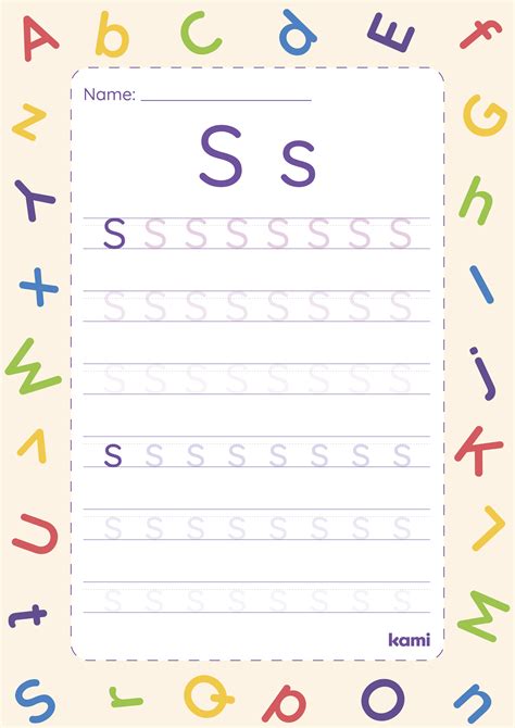 Handwriting Alphabet Ss For Teachers Perfect For Grades 1st K Pre