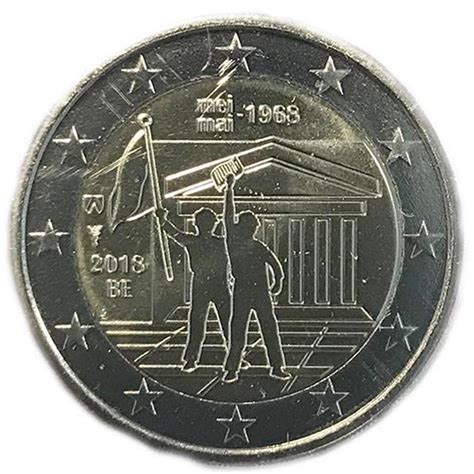 2 Euro Belgio 2018 50 Anni Maggio 1968 Belgio Euro Commemorativi