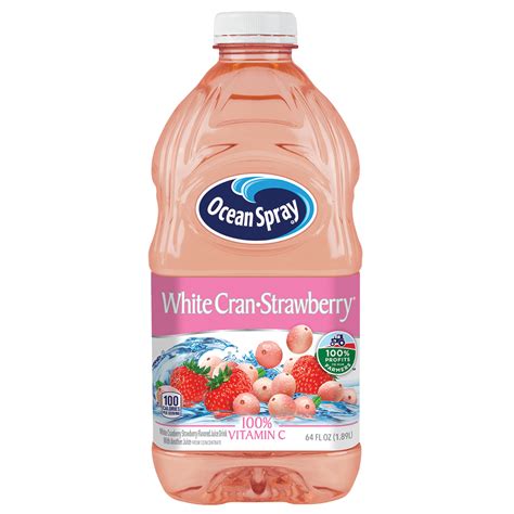 Ocean Spray White Cranberry Strawberry Juice 64 Fl Oz