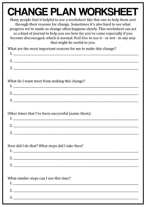 16 Best Images Of Motivational Worksheets For Change Behavior Change