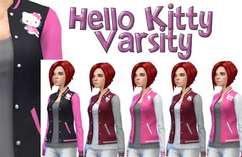 Hello Kitty Varsity Set Violablu ♥ Pixels And Music ♥ Sims 4 Custom Content